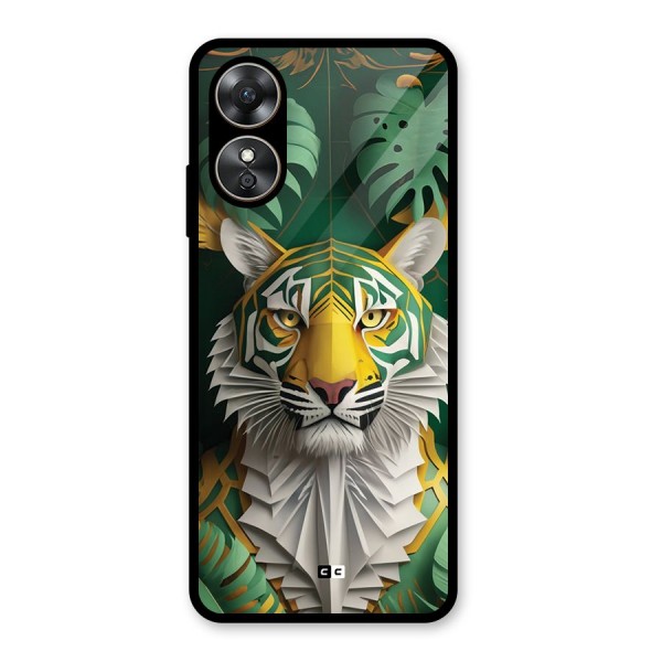 The Nature Tiger Glass Back Case for Oppo A17