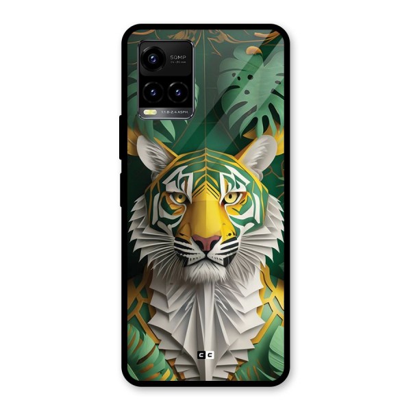 The Nature Tiger Glass Back Case for Vivo Y21G