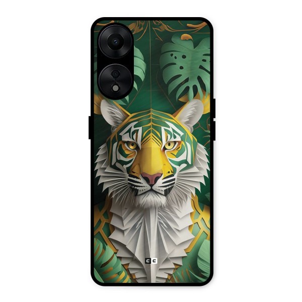 The Nature Tiger Metal Back Case for Oppo A78 5G