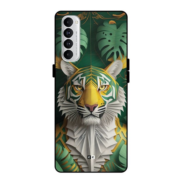 The Nature Tiger Metal Back Case for Oppo Reno4 Pro