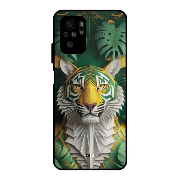 The Nature Tiger Metal Back Case for Redmi Note 10