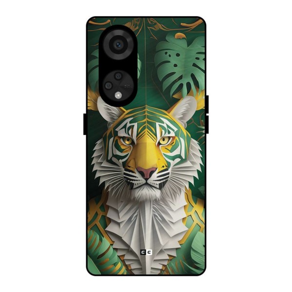 The Nature Tiger Metal Back Case for Reno8 T 5G