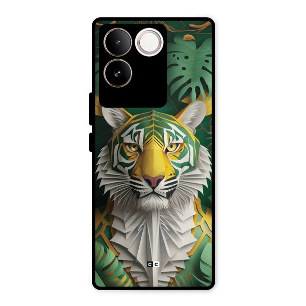 The Nature Tiger Metal Back Case for Vivo T2 Pro