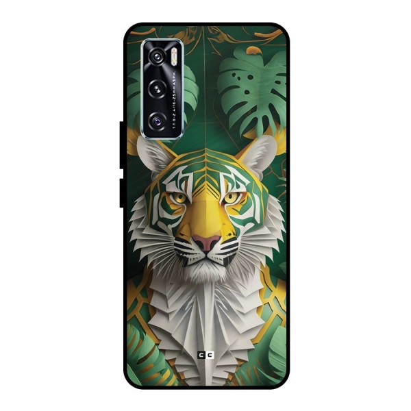 The Nature Tiger Metal Back Case for Vivo V20 SE