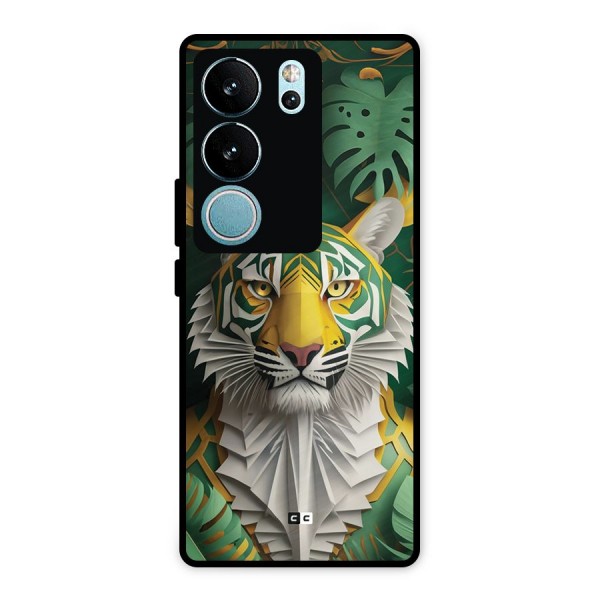 The Nature Tiger Metal Back Case for Vivo V29 Pro