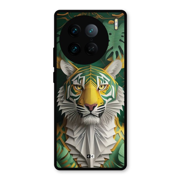 The Nature Tiger Metal Back Case for Vivo X90 Pro