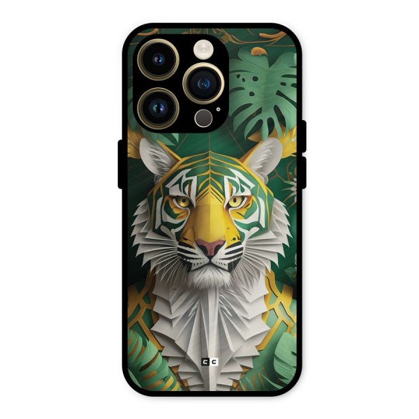 The Nature Tiger Metal Back Case for iPhone 14 Pro