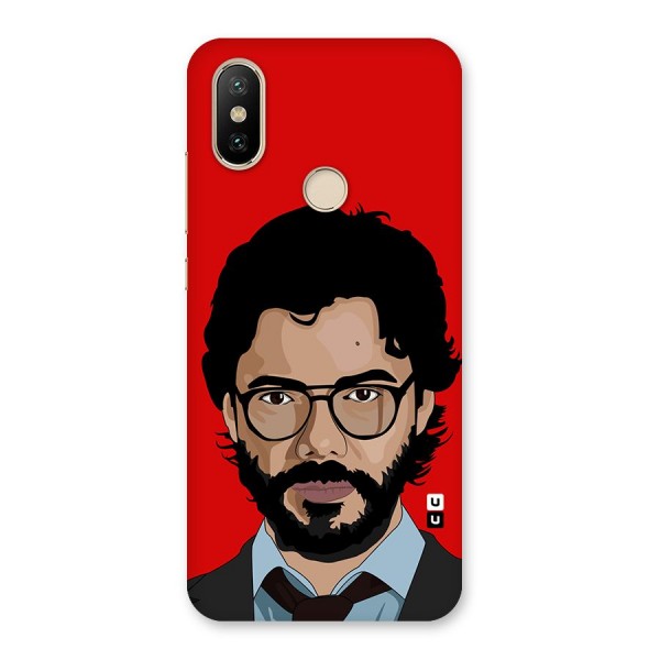 The Professor Illustration Art Back Case for Mi A2