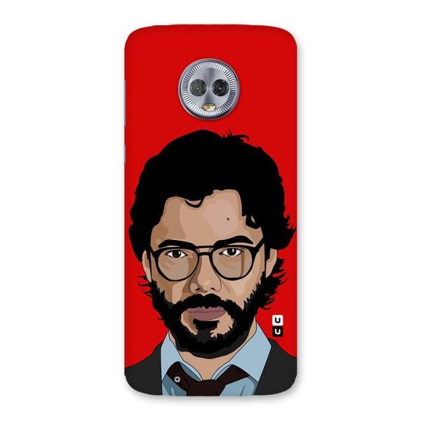 The Professor Illustration Art Back Case for Moto G6