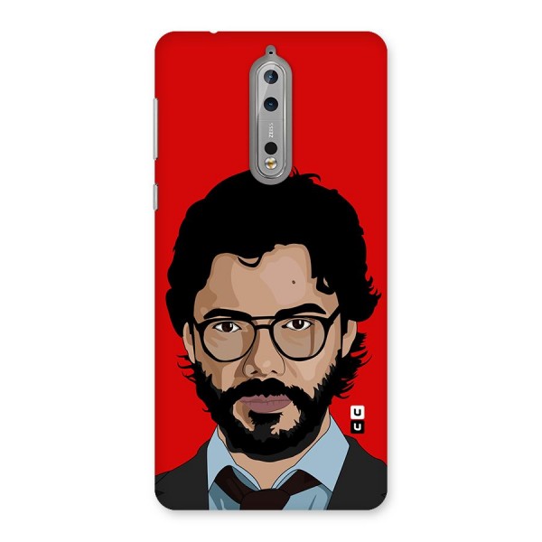 The Professor Illustration Art Back Case for Nokia 8