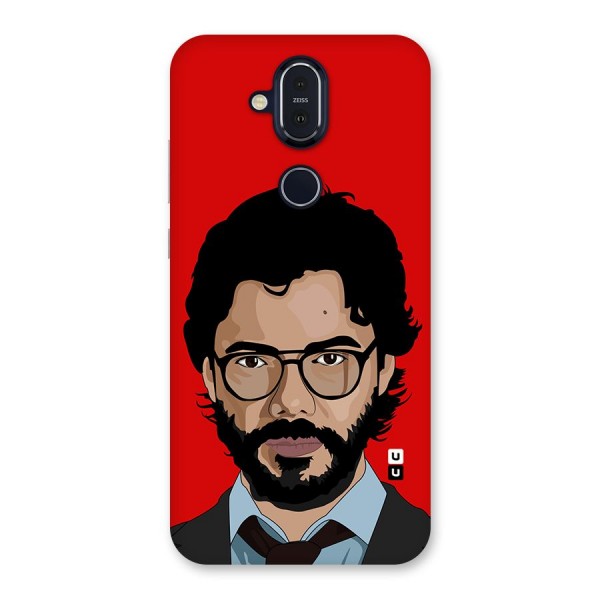 The Professor Illustration Art Back Case for Nokia 8.1