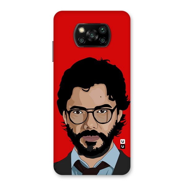 The Professor Illustration Art Back Case for Poco X3