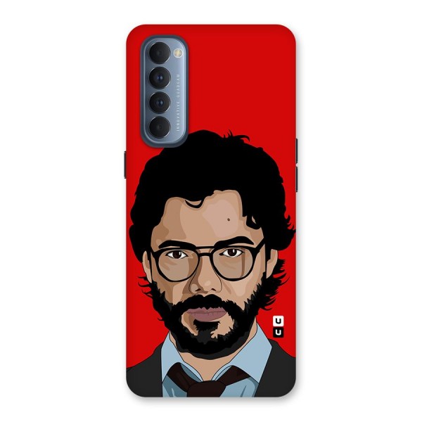 The Professor Illustration Art Back Case for Reno4 Pro