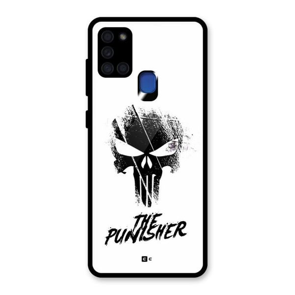 The Punisher Glass Back Case for Galaxy A21s