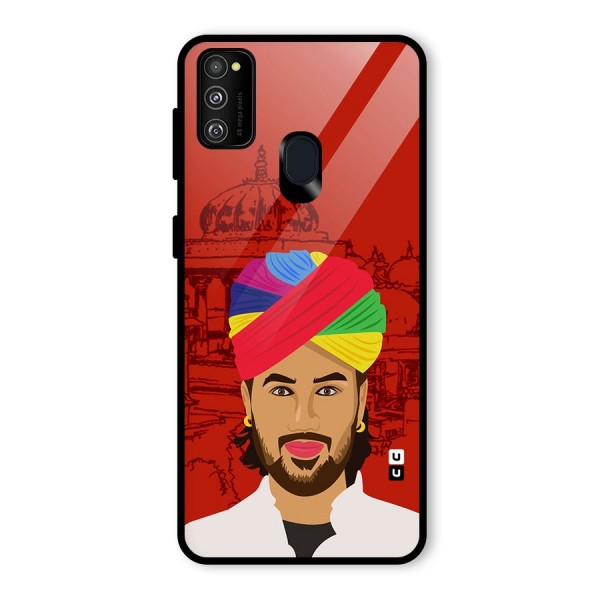 The Rajasthani Chokro Glass Back Case for Galaxy M21