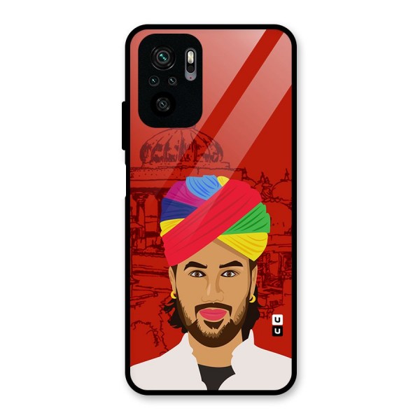 The Rajasthani Chokro Glass Back Case for Redmi Note 10