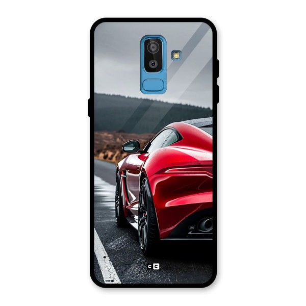 The Royal Car Glass Back Case for Galaxy J8