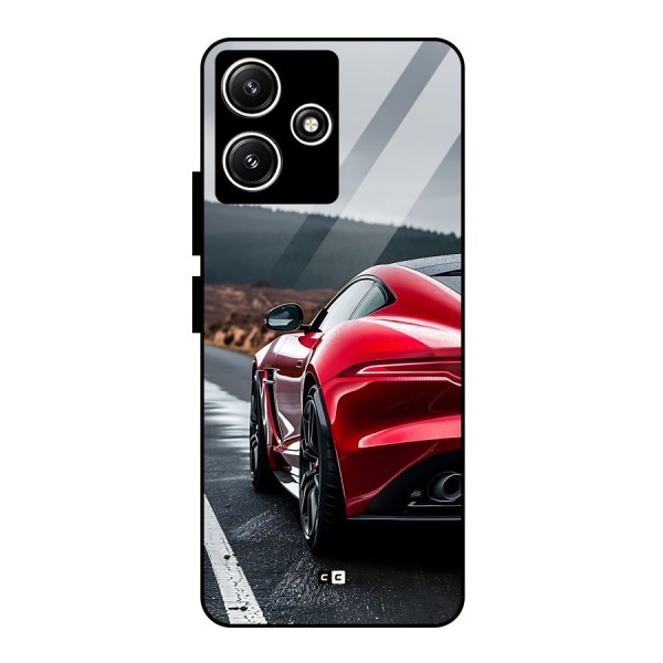 The Royal Car Glass Back Case for Poco M6 Pro