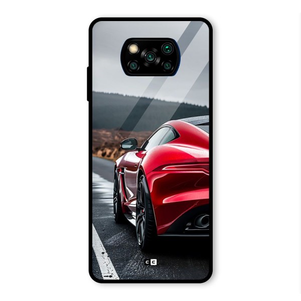 The Royal Car Glass Back Case for Poco X3 Pro