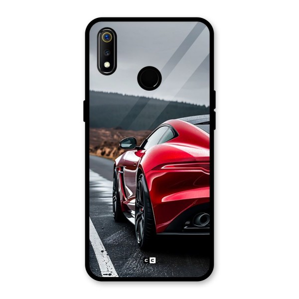 The Royal Car Glass Back Case for Realme 3i