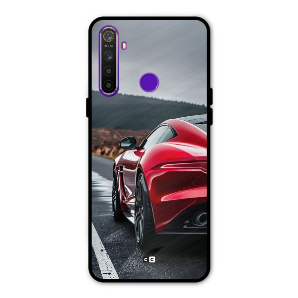 The Royal Car Glass Back Case for Realme 5s