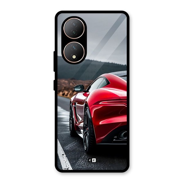 The Royal Car Glass Back Case for Vivo T2