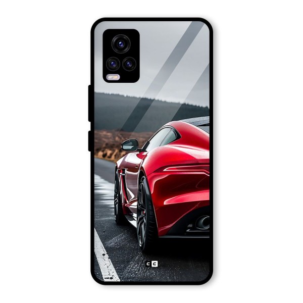 The Royal Car Glass Back Case for Vivo V20 2021