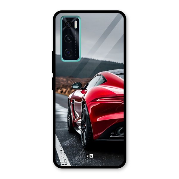 The Royal Car Glass Back Case for Vivo V20 SE