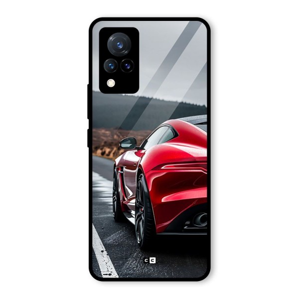 The Royal Car Glass Back Case for Vivo V21 5G