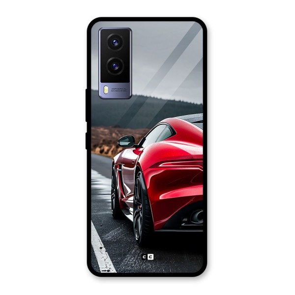 The Royal Car Glass Back Case for Vivo V21e 5G