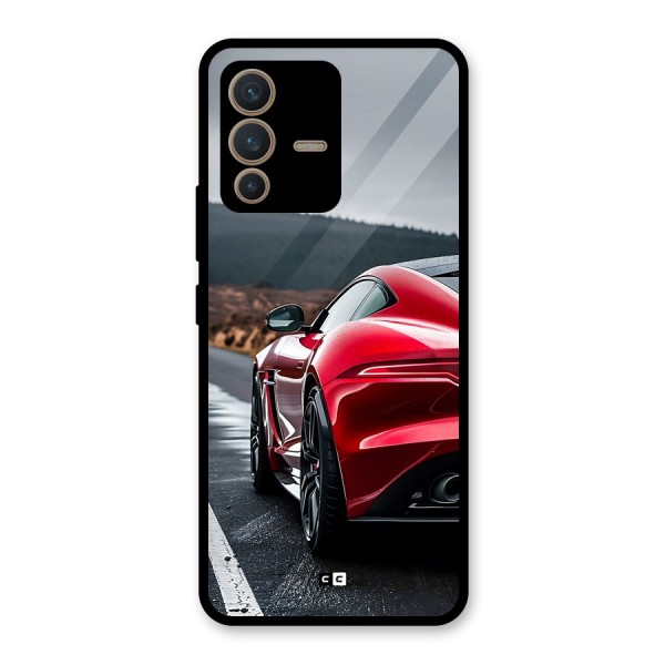 The Royal Car Glass Back Case for Vivo V23 5G