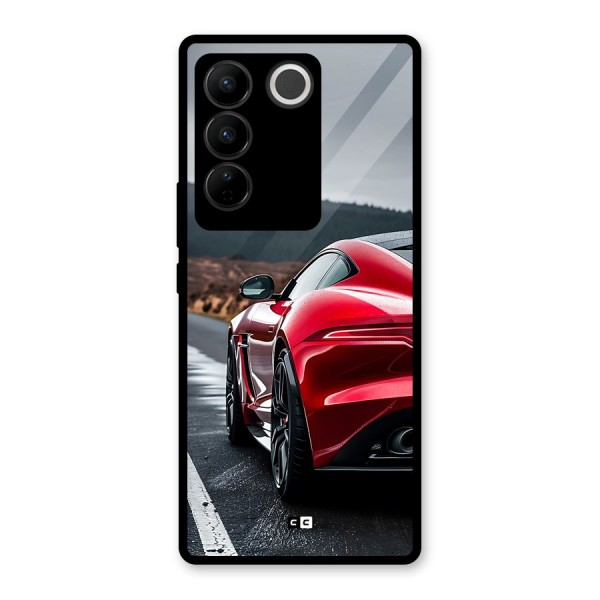 The Royal Car Glass Back Case for Vivo V27 Pro