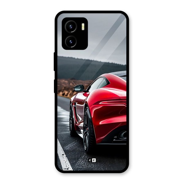 The Royal Car Glass Back Case for Vivo Y15s