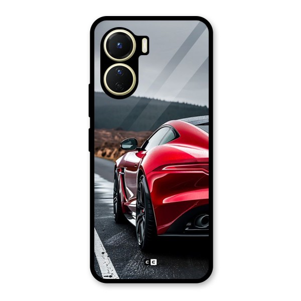 The Royal Car Glass Back Case for Vivo Y56