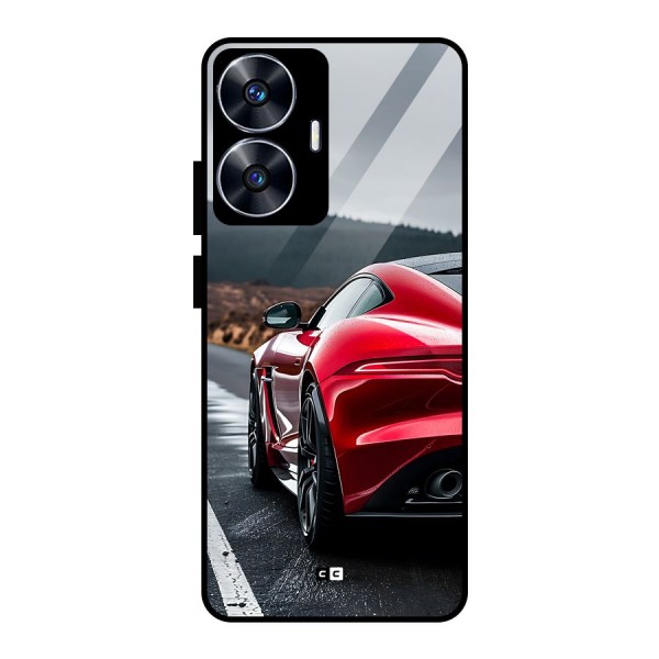 The Royal Car Glass Back Case for realme C55