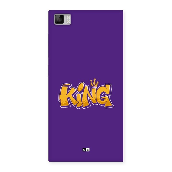 The Royal King Back Case for Mi3