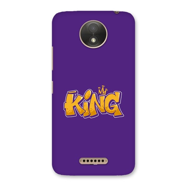 The Royal King Back Case for Moto C Plus