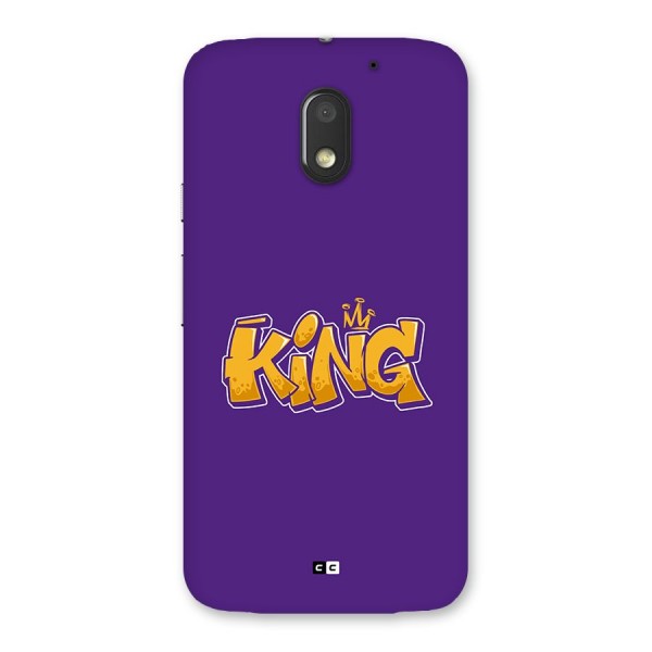 The Royal King Back Case for Moto E3 Power