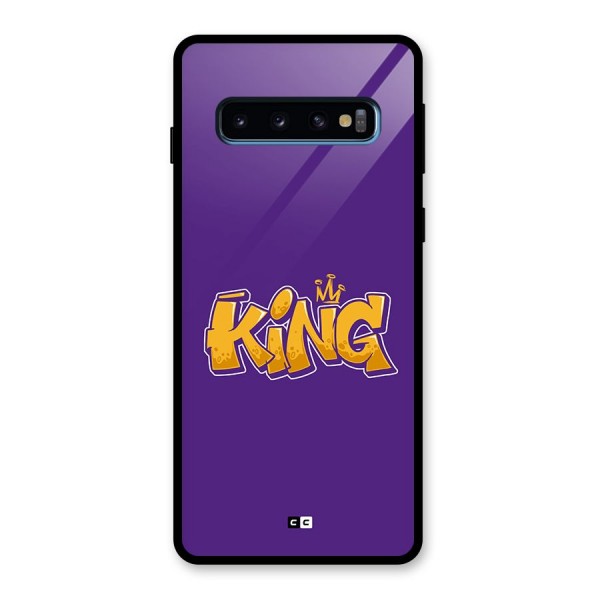 The Royal King Glass Back Case for Galaxy S10