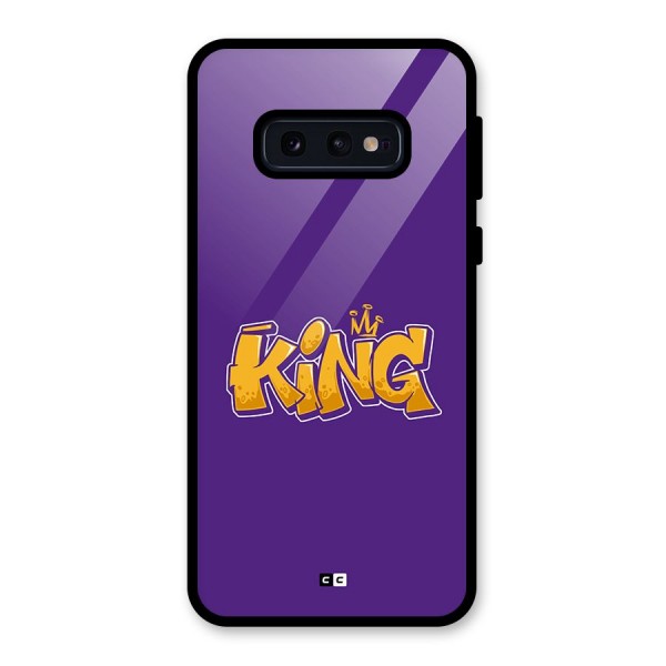 The Royal King Glass Back Case for Galaxy S10e