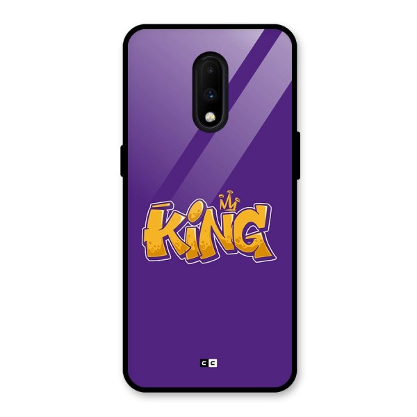 The Royal King Glass Back Case for OnePlus 7