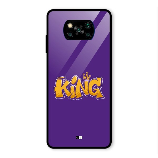 The Royal King Glass Back Case for Poco X3 Pro