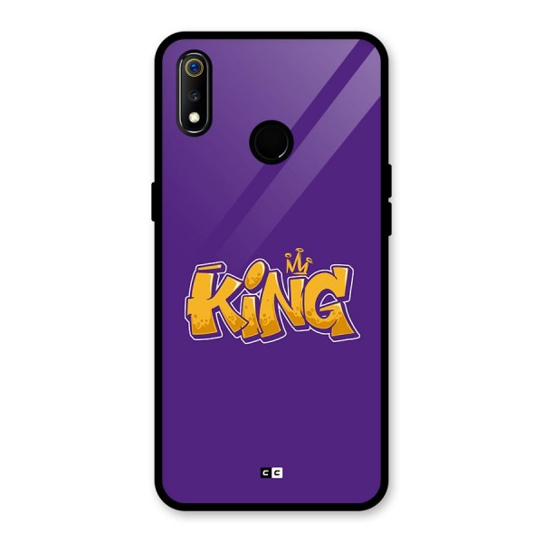 The Royal King Glass Back Case for Realme 3i