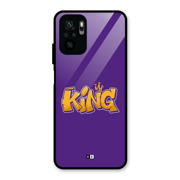 The Royal King Glass Back Case for Redmi Note 10