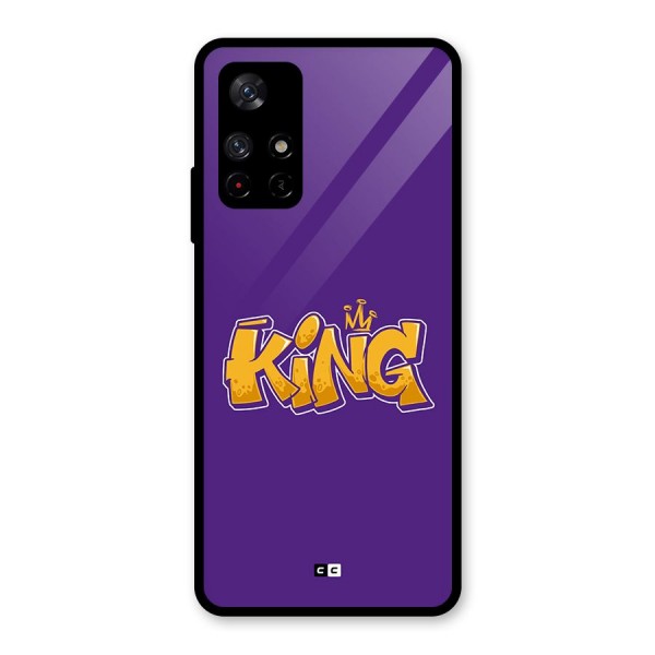 The Royal King Glass Back Case for Redmi Note 11T 5G