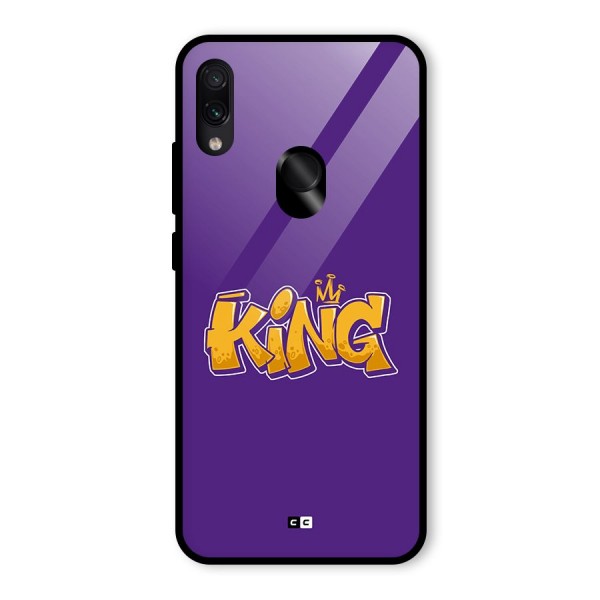 The Royal King Glass Back Case for Redmi Note 7S