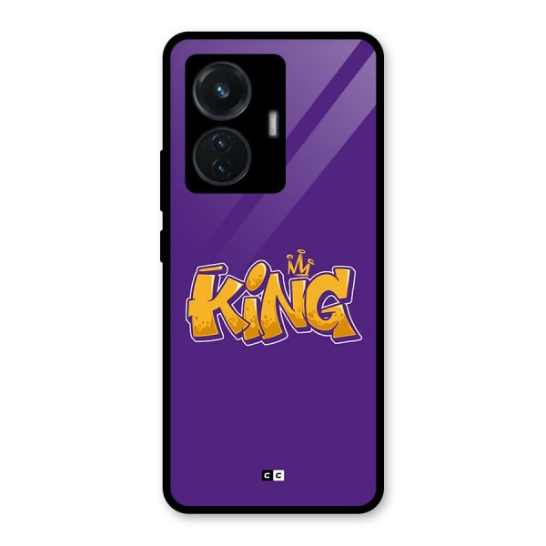 The Royal King Glass Back Case for Vivo T1 44W