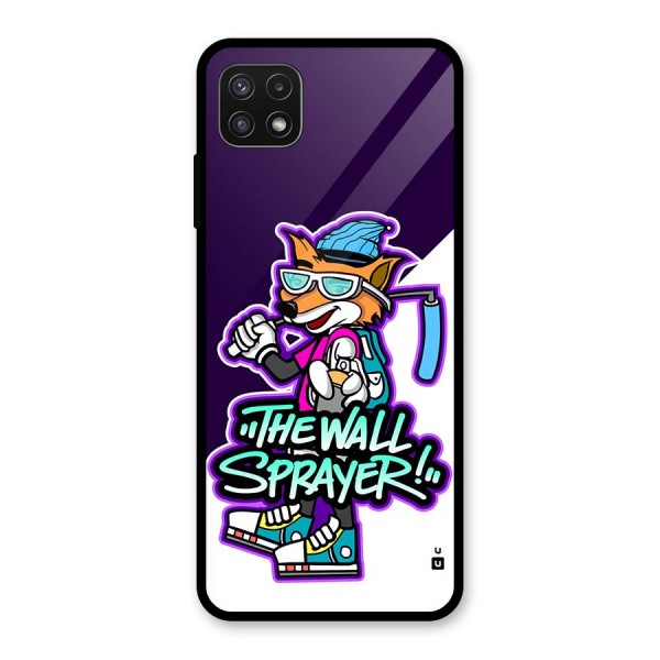 The Wall Sprayer Glass Back Case for Galaxy A22 5G