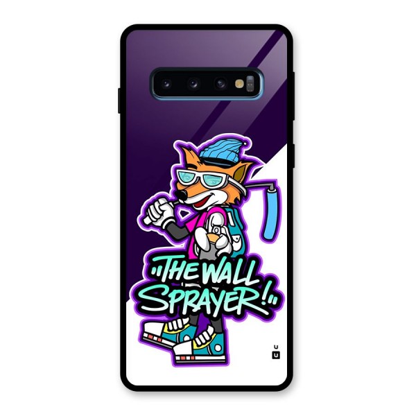 The Wall Sprayer Glass Back Case for Galaxy S10