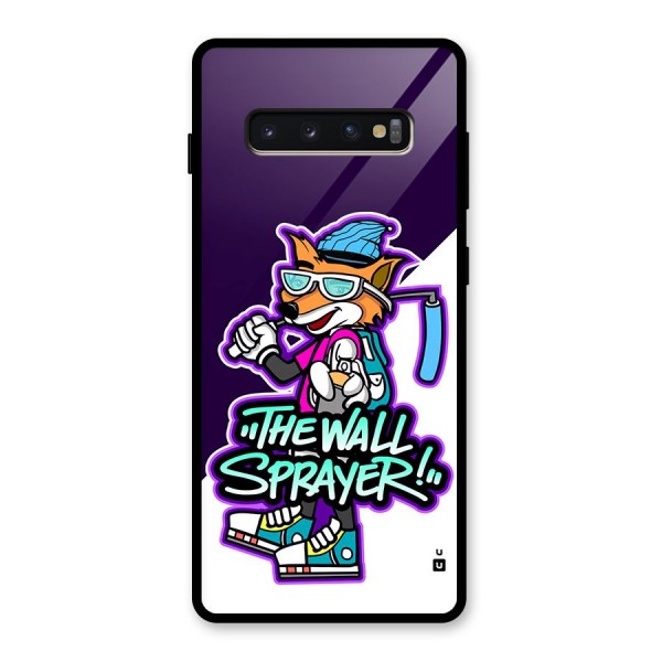 The Wall Sprayer Glass Back Case for Galaxy S10 Plus